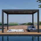 Pergola P8-3B – 3×4 m, Anthrazit, Elektrisch – Ansicht 2