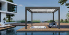 Pergola P8-4A – 4×4 m, Schwarz-Weiß, Elektrisch – Ansicht 7