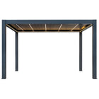 Pergola P8-3B – 3×4 m, Anthrazit, Elektrisch – Ansicht 4