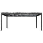 Pergola P8-4B – 4×6 m, Schwarz-Weiß, Elektrisch – Ansicht 5