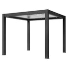 Pergola P8-3A – 3×3 m, Schwarz-Weiß, Elektrisch – Ansicht 6