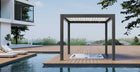 Pergola P8-3A – 3×3 m, Schwarz-Weiß, Elektrisch – Ansicht 7