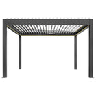 Pergola P8-4A – 4×4 m, Schwarz-Weiß, Elektrisch – Ansicht 5
