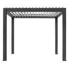 Pergola P8-3A – 3×3 m, Schwarz-Weiß, Elektrisch – Ansicht 5