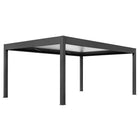 Pergola P8-4B – 4×6 m, Schwarz-Weiß, Elektrisch – Ansicht 3
