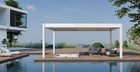 Pergola P8-4B – 4×6 m, Weiß, Elektrisch – Ansicht 7