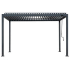 Pergola P2-3B – 3×4 m, Anthrazit, Handkurbel – Ansicht 5