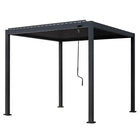 Pergola P2-3A – 3×3 m, Anthrazit, Handkurbel – Ansicht 6
