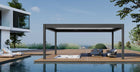 Pergola P8-4B – 4×6 m, Schwarz-Weiß, Elektrisch – Ansicht 7