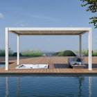 Pergola P8-3C – 3×5 m, Weiß, Elektrisch – Ansicht 2