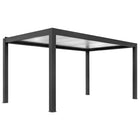 Pergola P8-3C – 3×5 m, Schwarz-Weiß, Elektrisch – Ansicht 3