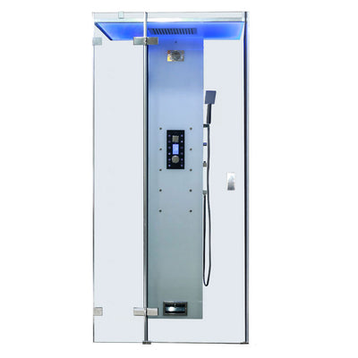 Dampfdusche DZ1012F12 – 2 Personen, 100x100 cm links, Umluftsystem