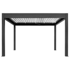 Pergola P8-4A – 4×4 m, Schwarz-Weiß, Elektrisch – Ansicht 4