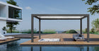Pergola P8-3C – 3×5 m, Schwarz-Weiß, Elektrisch – Ansicht 7