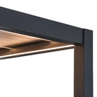 Pergola P8-3B – 3×4 m, Schwarz-Weiß, Elektrisch – Ansicht 8