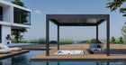 Pergola P8-4A – 4×4 m, Anthrazit, Elektrisch – Ansicht 7