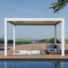Pergola P8-3B – 3×4 m, Weiß, Elektrisch – Ansicht 2