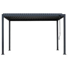 Pergola P2-3B – 3×4 m, Anthrazit, Handkurbel – Ansicht 4