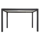 Pergola P8-3B – 3×4 m, Schwarz-Weiß, Elektrisch – Ansicht 5