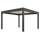 Pergola P8-4A – 4×4 m, Schwarz-Weiß, Elektrisch – Ansicht 6