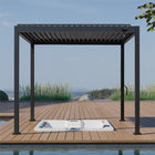 Pergola P2-3A – 3×3 m, Anthrazit, Handkurbel – Ansicht 2